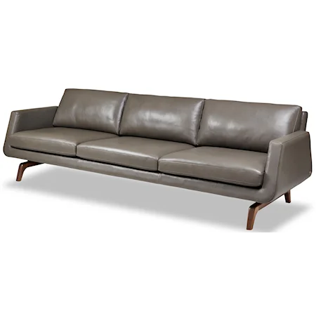 Contemporary Sofa with Angular Track Arms